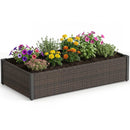 Elevated Raised Garden Bed with PE Rattan - 46" x 24" by LJGDeals