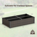 Elevated Raised Garden Bed with PE Rattan - 46" x 24" by DirectDeals