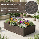 Elevated Raised Garden Bed with PE Rattan - 46" x 24" by LJGDeals