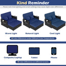 PE Wicker Outdoor Daybed with 4-Level Adjustable Backrest and Storage Ottoman by LJGDeals