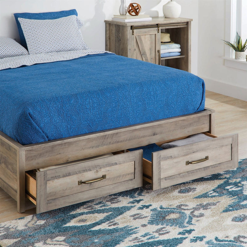 FarmHome Platform Bed Frame with Storage Drawers - Queen Size, photo 3 of 4