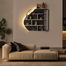 Piano Wall Shelf, Decorative Bookshelf with LED Light by EP Designlab LLC