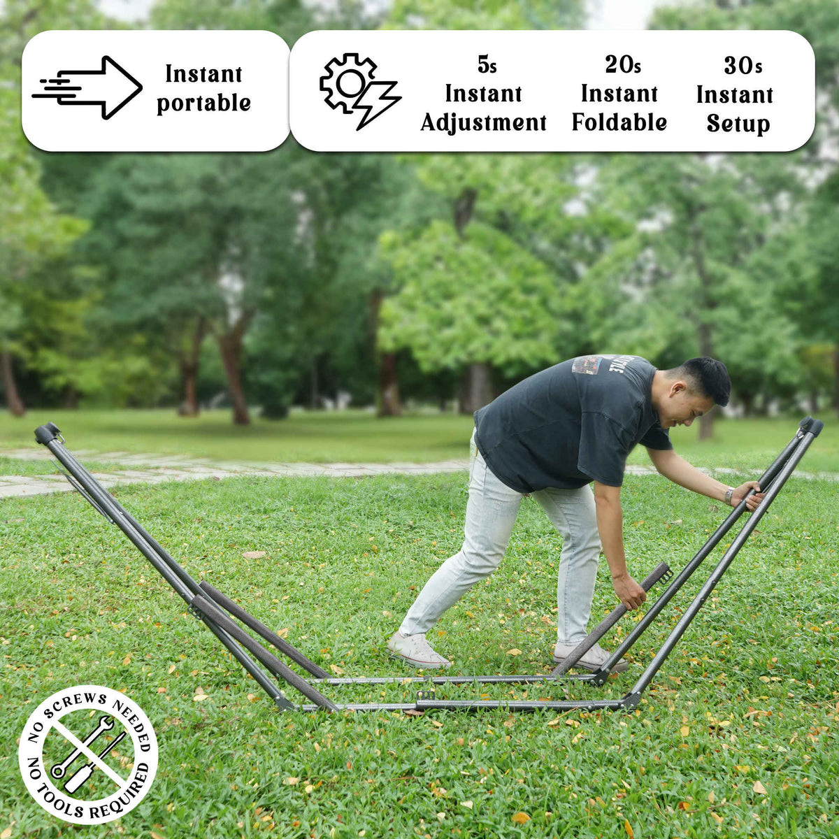Tranquillo Uniki Collapsible Hammock Stand for Ultimate Relaxation, photo 27 of 40