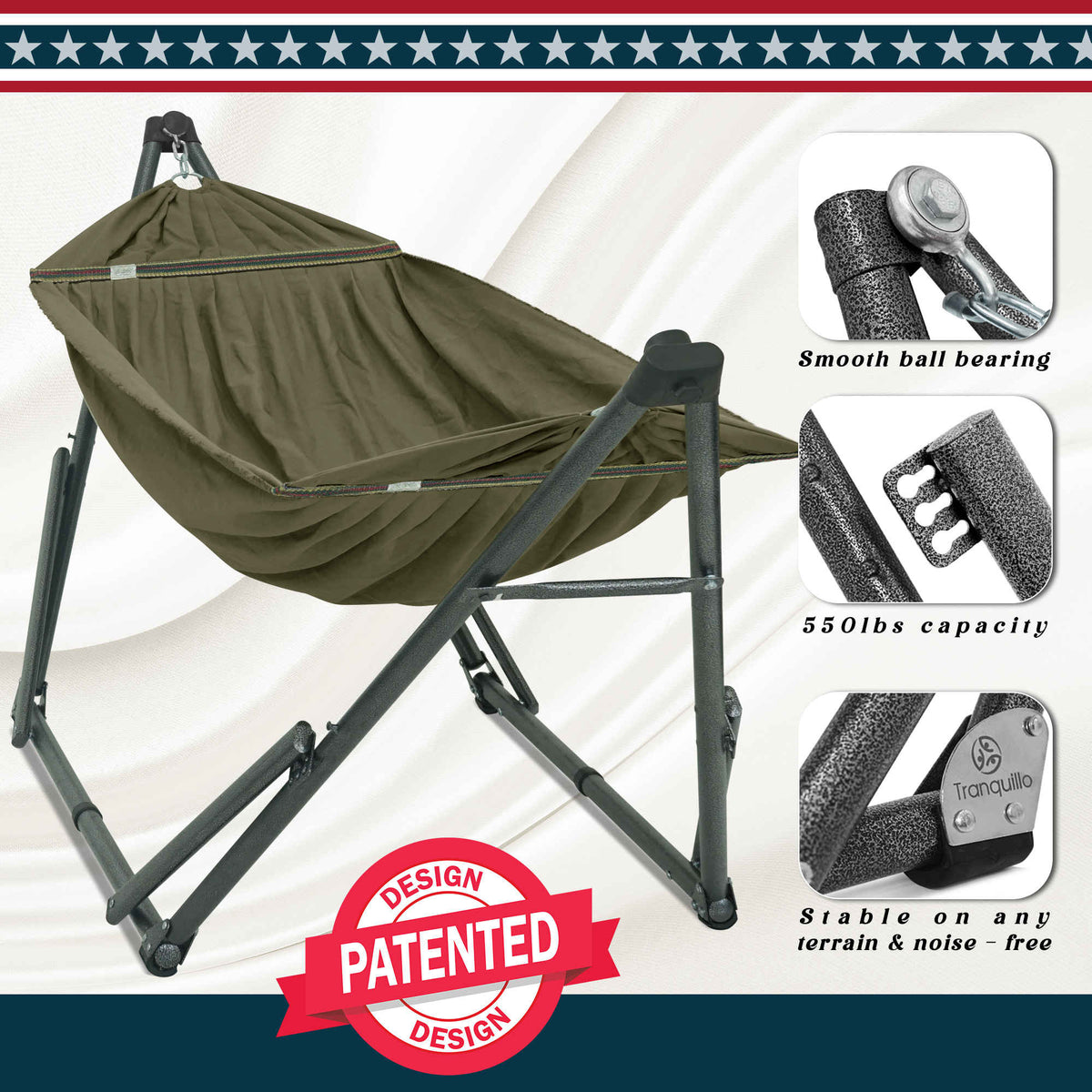 Tranquillo Uniki Canvas Hammock with Stand for Ultimate Relaxation, photo 32 of 42