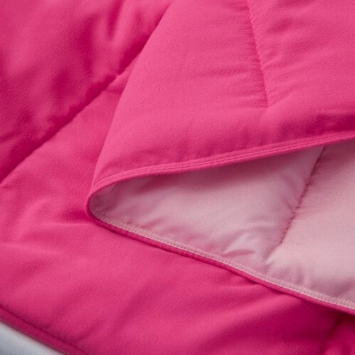 Full/Queen Traditional Microfiber Reversible 3 Piece Comforter Set in Pink, photo 3 of 5