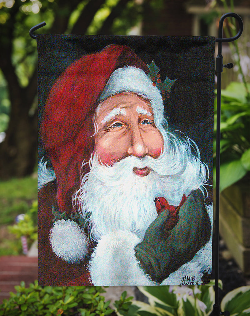 A Little Bird Told Me Santa Claus Garden Flag – Decorative Outdoor Yard Flag PJC1001GF