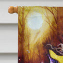 Bewitched and Glowing Halloween House Flag 28x40 Porch Sleeve Pole Decorative Outside Yard Banner Artwork Wall Hanging, Polyester