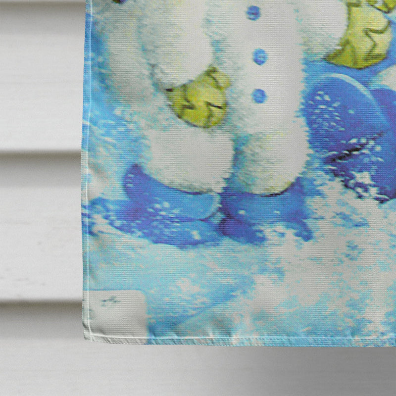 Blue Snow Baby Snowman Flag Canvas House Size PJC1007CHF