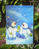 Blue Snow Baby Snowman Garden Flag – Decorative Outdoor Yard Flag PJC1007GF