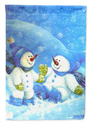 Blue Snow Baby Snowman Garden Flag – Decorative Outdoor Yard Flag PJC1007GF
