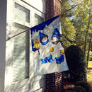 Follow Me Snowman House Flag 28x40 Porch Sleeve Pole Decorative Outside Yard Banner Artwork Wall Hanging, Polyester