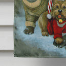 Gather your Friends Snowman with Dogs House Flag 28x40 Porch Sleeve Pole Decorative Outside Yard Banner Artwork Wall Hanging, Polyester