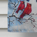 Hello Winter Friends Snowman House Flag 28x40 Porch Sleeve Pole Decorative Outside Yard Banner Artwork Wall Hanging, Polyester