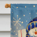 Holiday Delivery Snowman House Flag 28x40 Porch Sleeve Pole Decorative Outside Yard Banner Artwork Wall Hanging, Polyester