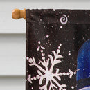 Top Hat Greetings Snowman House Flag 28x40 Porch Sleeve Pole Decorative Outside Yard Banner Artwork Wall Hanging, Polyester