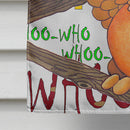 Whoo Who Owl House Flag 28x40 Porch Sleeve Pole Decorative Outside Yard Banner Artwork Wall Hanging, Polyester