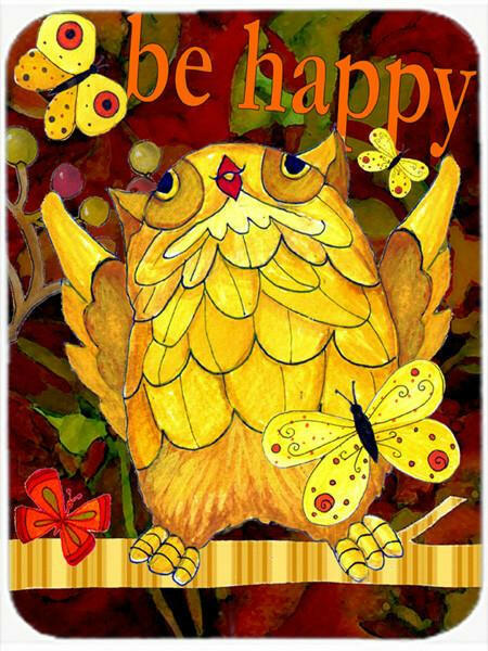 Happy Happy Day Owl Glass Cutting Board Large PJC1034LCB