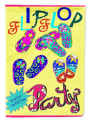 Bring your Own Filp Flops House Flag 28x40 Porch Sleeve Pole Decorative Outside Yard Banner Artwork Wall Hanging, Polyester
