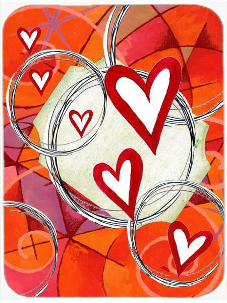 Circle of Love Valentine's Day Glass Cutting Boards – Durable, Decorative Kitchen Art Large PJC1038LCB