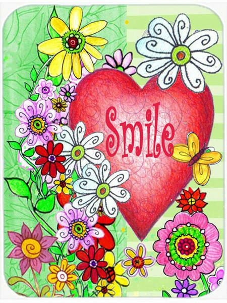 Smile Valentine's Day Glass Cutting Boards – Durable, Decorative Kitchen Art Large PJC1041LCB