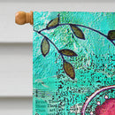 Heartfelt Wish Valentine's Day House Flag 28x40 Porch Sleeve Pole Decorative Outside Yard Banner Artwork Wall Hanging, Polyester