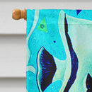 Crabby Crab House Flag 28x40 Porch Sleeve Pole Decorative Outside Yard Banner Artwork Wall Hanging, Polyester