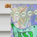 Let Laughter Guide your Life Inspirational House Flag 28x40 Porch Sleeve Pole Decorative Outside Yard Banner Artwork Wall Hanging, Polyester