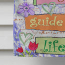 Let Laughter Guide your Life Inspirational House Flag 28x40 Porch Sleeve Pole Decorative Outside Yard Banner Artwork Wall Hanging, Polyester