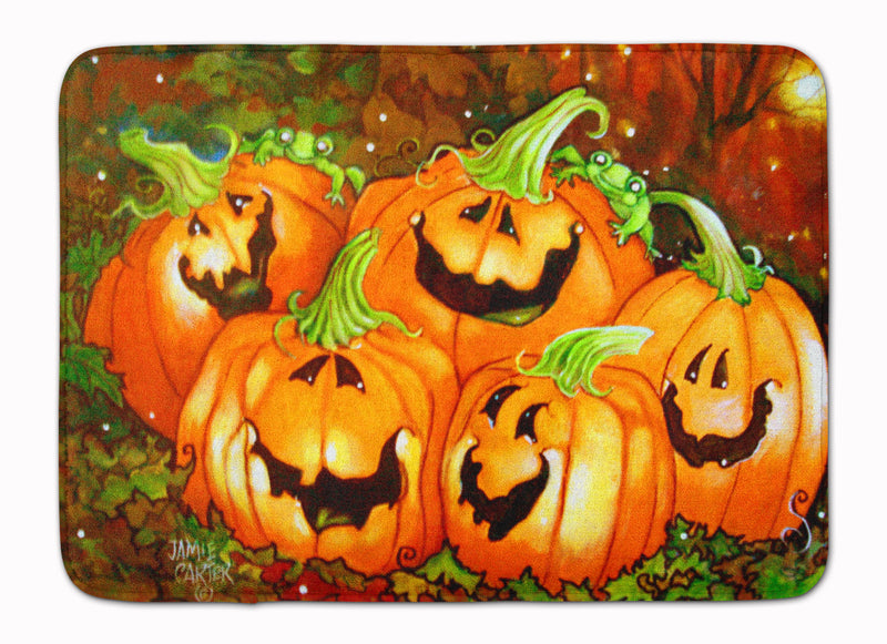 Such a Glowing Personality Pumpkin Halloween Machine Washable Memory Foam Mat PJC1071RUG