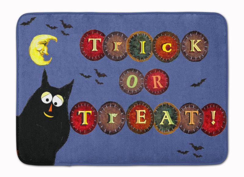 Trick or Treat Kitty Halloween Machine Washable Memory Foam Mat PJC1073RUG