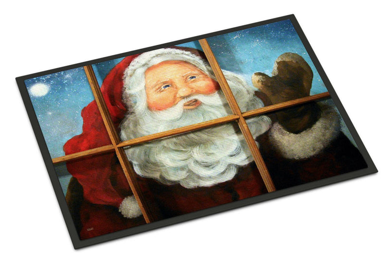 Kindly Visitor Santa Claus Christmas Indoor or Outdoor Mat 18x27 PJC1079MAT