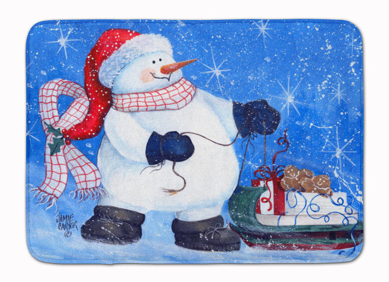 My Friends Can Ride Too Snowman Machine Washable Memory Foam Mat PJC1081RUG