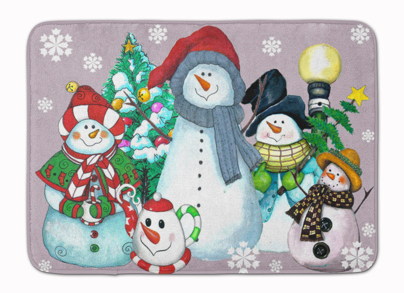 Snowman Collection For the Holidays Machine Washable Memory Foam Mat PJC1084RUG