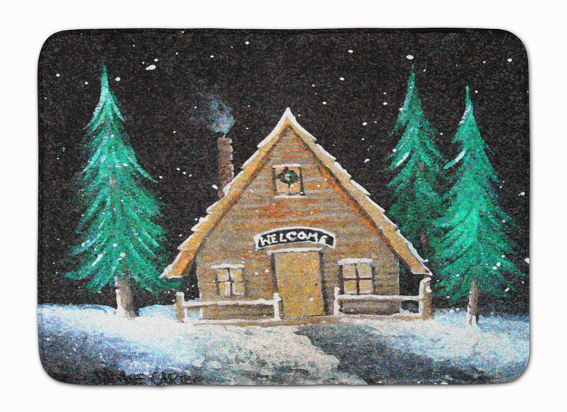 Welcome Lodge Christmas Log Home Machine Washable Memory Foam Mat PJC1090RUG