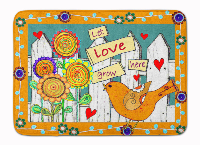 Let Love Grow Here Machine Washable Memory Foam Mat PJC1101RUG