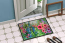 Easter Garden Springtime Flowers Doormat Indoor Outdoor 24H X 36W Front Door Mat Rugs for Entryway, Non Slip Washable Low Pile,