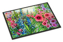 Easter Garden Springtime Flowers Doormat Indoor Outdoor 24H X 36W Front Door Mat Rugs for Entryway, Non Slip Washable Low Pile,
