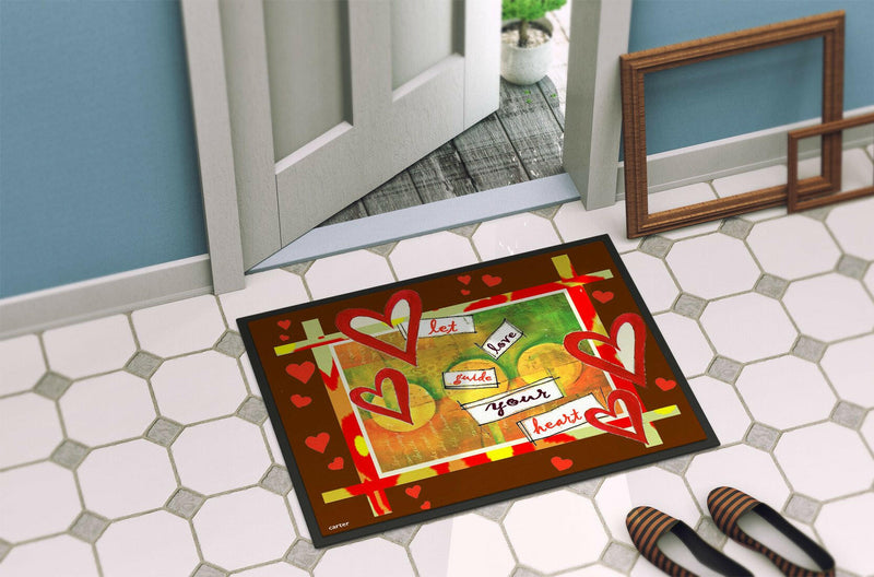 Let Love Guide Your Heart Valentine's Day Doormat - 24x36 Decorative Floor Mat – Indoor/Outdoor Rug with Artistic Flair PJC1113JMAT - Large 24x36 – Indoor/Outdoor Floor Mats with Artistic Flair