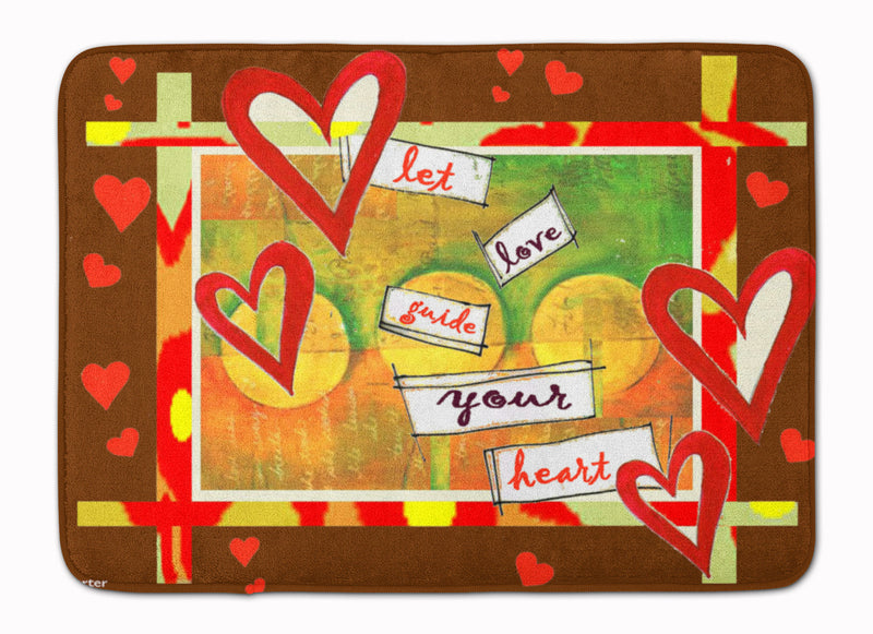 Let Love Guide Your Heart Valentine's Day Machine Washable Memory Foam Mat PJC1113RUG