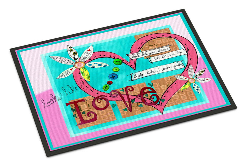 Looks Like I Love You Valentine's Day Indoor or Outdoor Mat 18x27 PJC1114MAT