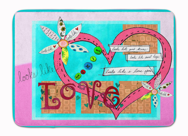 Looks Like I Love You Valentine's Day Machine Washable Memory Foam Mat PJC1114RUG