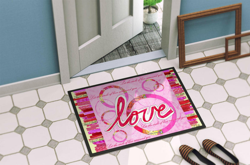 Love is a Circle Valentine's Day Doormat - 24x36 Decorative Floor Mat – Indoor/Outdoor Rug with Artistic Flair PJC1115JMAT - Large 24x36 – Indoor/Outdoor Floor Mats with Artistic Flair