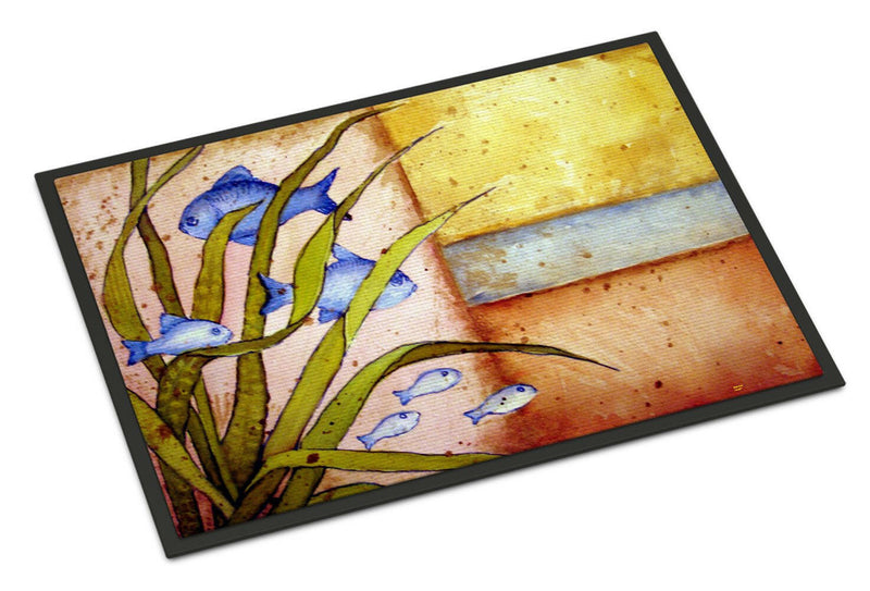 Message From The Sea Fishes Indoor or Outdoor Mat 18x27 PJC1118MAT