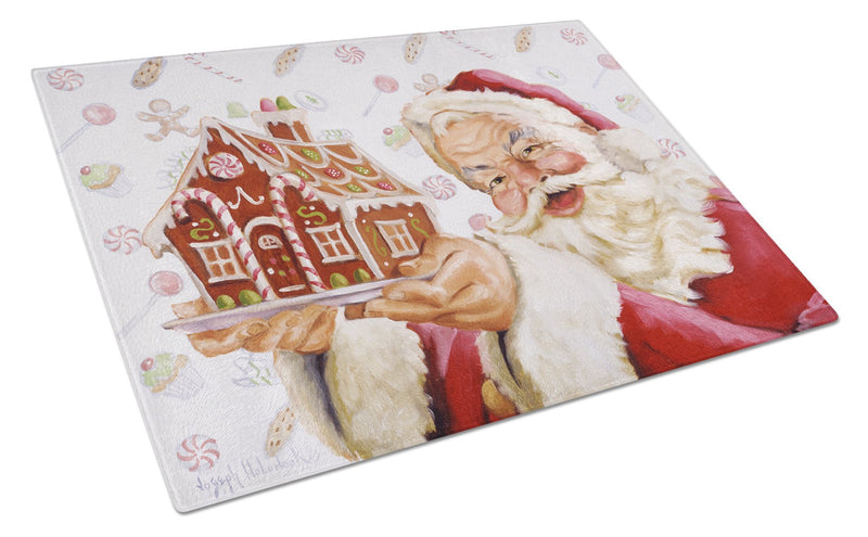 Santa Claus A Home for the Holidays Glass Cutting Board Large PJH3006LCB