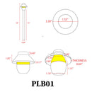 PLB01 G4 Snub 12V Low Voltage Heavy Duty Cast Brass Outdoor LED Pathway Light by Kings Outdoor Lighting