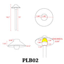 PLB02 Clear Lens Outdoor Garden Pathway Light | 12V Low Voltage Brass Path Light by Kings Outdoor Lighting