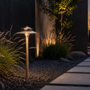PLB04 Cast Brass Two Tier Brass LED 12V Pagoda Low Voltage Pathway Light