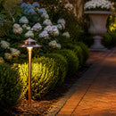 PLB04 Cast Brass Two Tier Brass LED 12V Pagoda Low Voltage Pathway Light