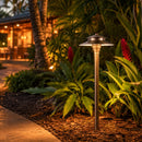 PLB04 Cast Brass Two Tier Brass LED 12V Pagoda Low Voltage Pathway Light