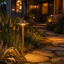 PLB04 Cast Brass Two Tier Brass LED 12V Pagoda Low Voltage Pathway Light